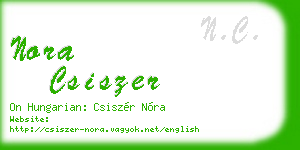 nora csiszer business card
